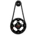 Industrial Gear & Chain Wall Clock – Steampunk Mechanical Art