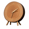 Rustic Wooden Log Table Clock – Handmade Natural Decor Timepiece