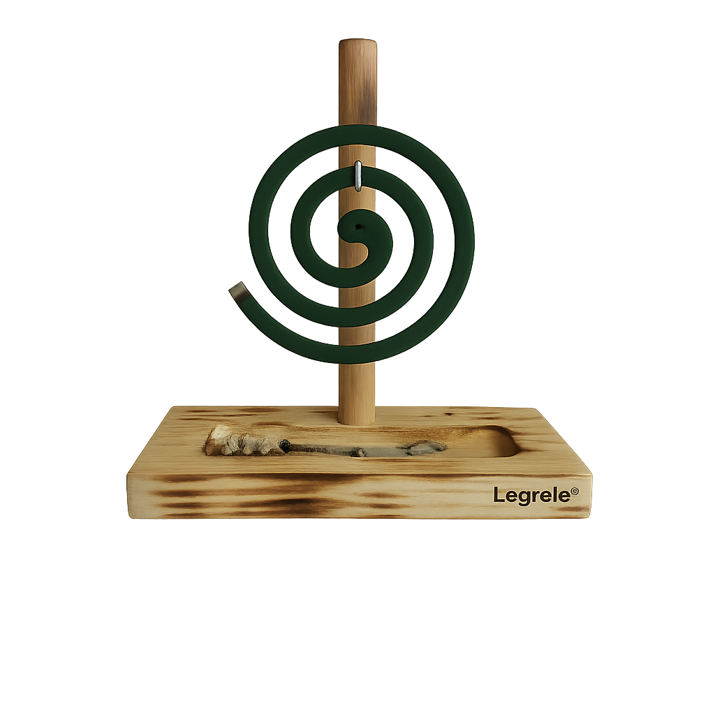 Wooden Spiral Mosquito Coil Holder – Handmade Burn-Resistant Stand
